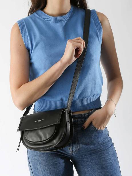 Cross Body Tas Soft Selma Leder Lancaster Zwart soft selma 1 ander zicht 1